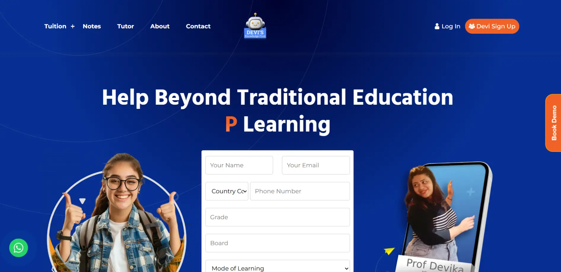 Devi's Knowledge First Website